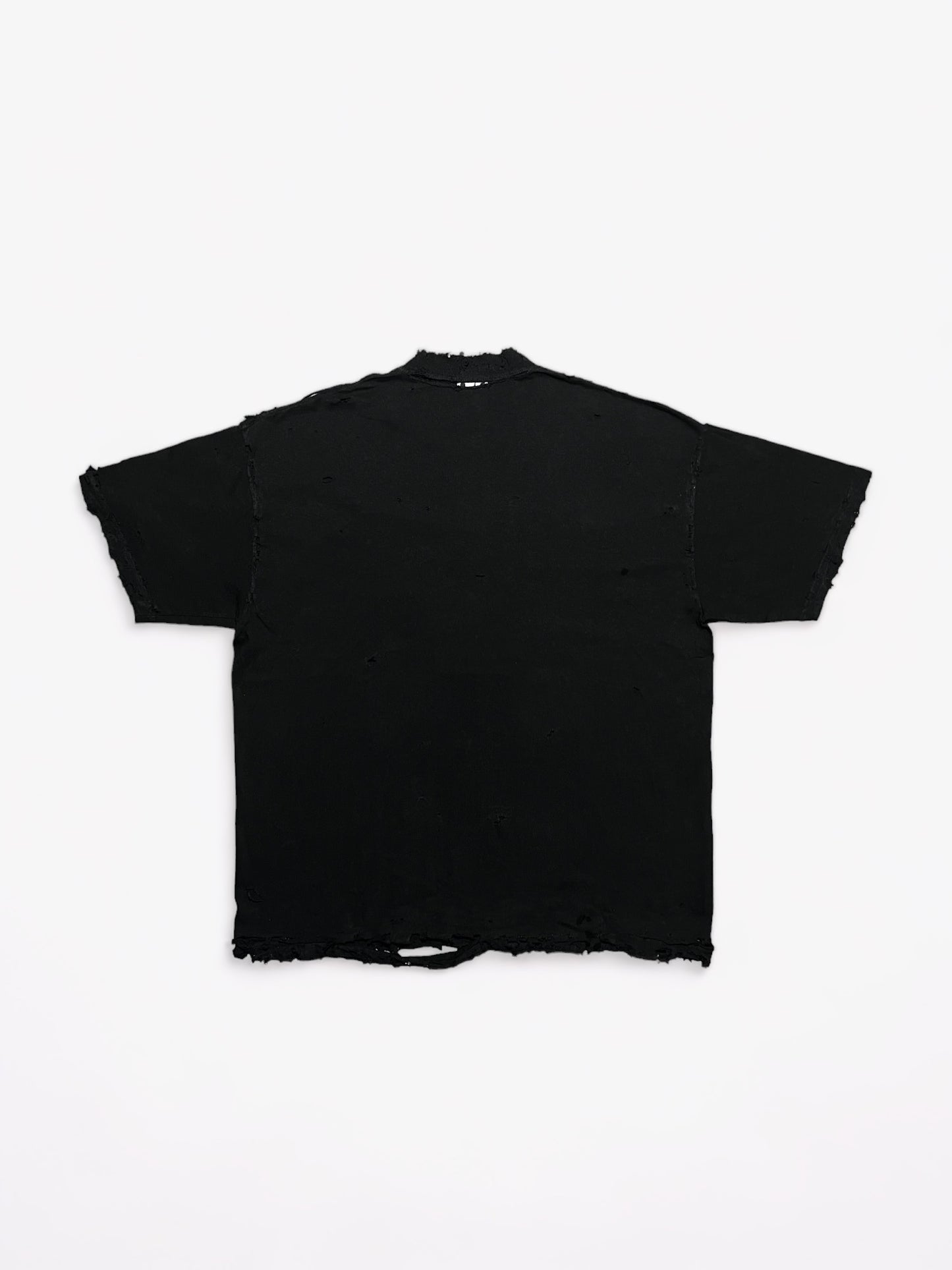 Black Cross Distressed Tee