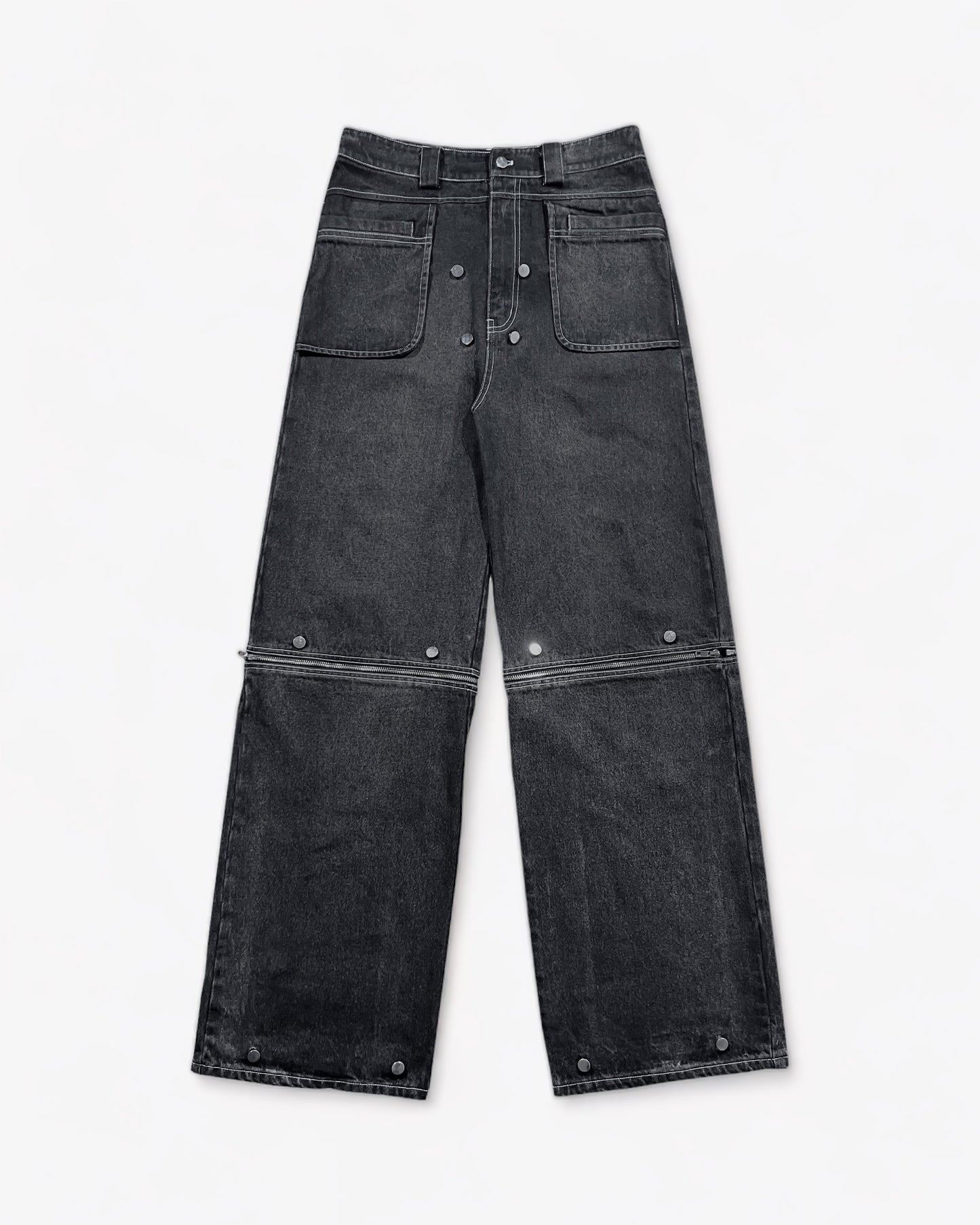 Washed Convertible Jeans